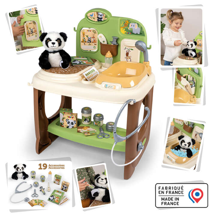 Smoby Tierarzt Klinik mit Panda Kuscheltier
